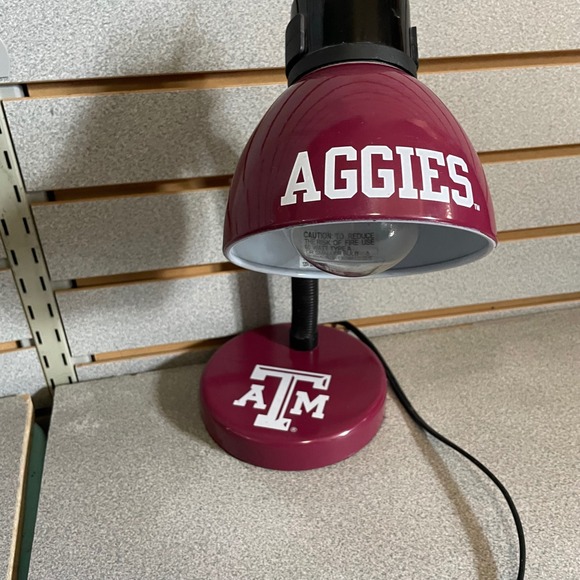 Texas A&M Aggies Desk Lamp Maroon College Dorm Study Table Light - Picture 1 of 7